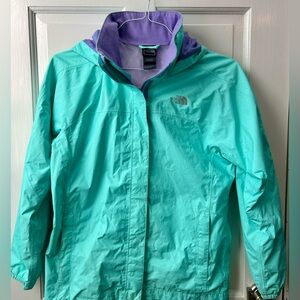 The North Face Girls Full Zip Hooded Rain Jacket, XL